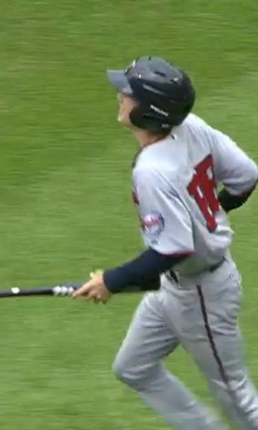 Twins batboy catches flying bat with one hand